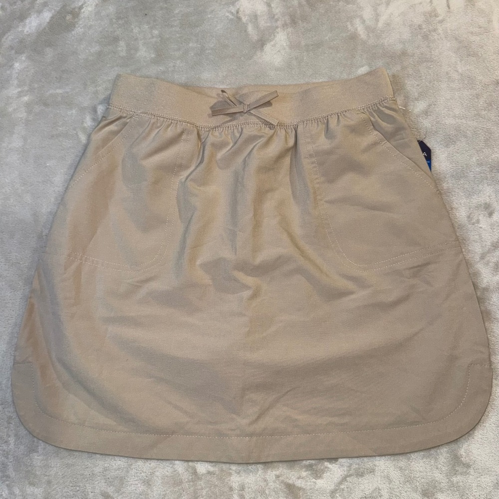Nautica Girls School Uniform Performance Skort Khaki Size 10 NDF0140E